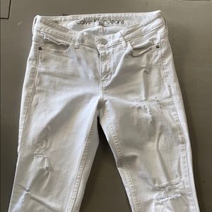 ripped calvin klein skinny jeans
